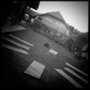 Wenn Wetter und Temperatur stimmen, macht Yoga das Üben intesiver...